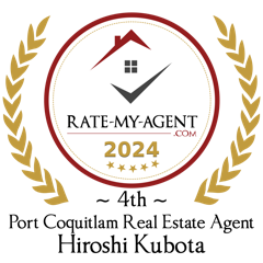 RateMyAgent top-rated agent 2024, Port Coquitlam — Hiroshi Kubota