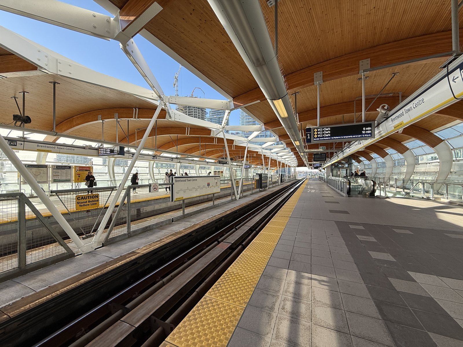 The platform at Brentwood Town Centre station