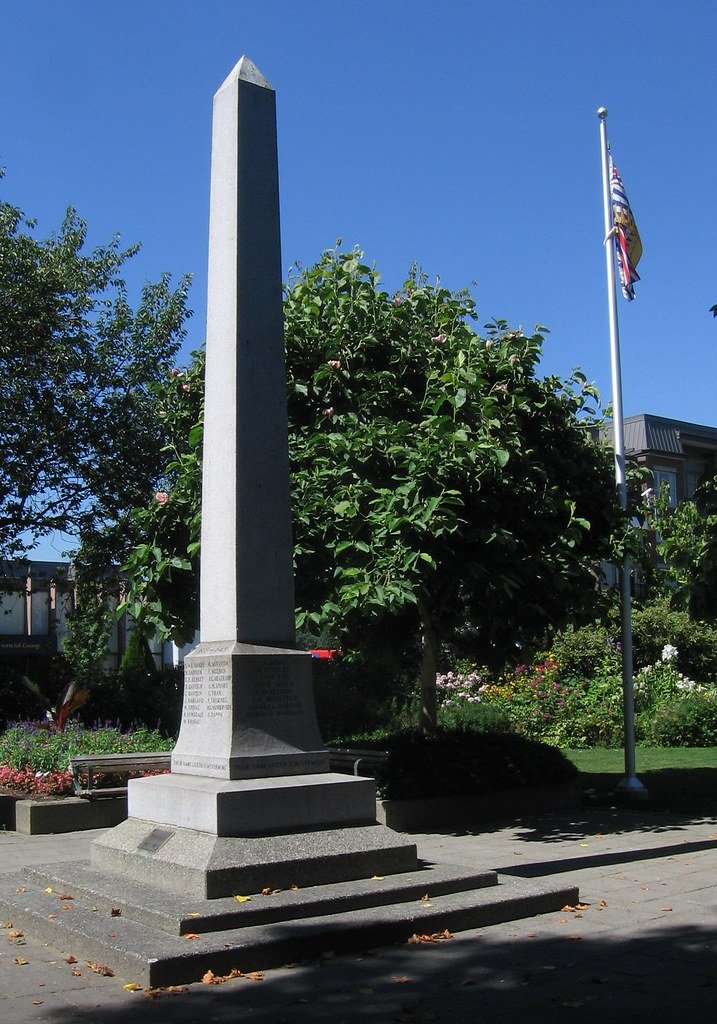 The Port Coquitlam cenotaph, downtown