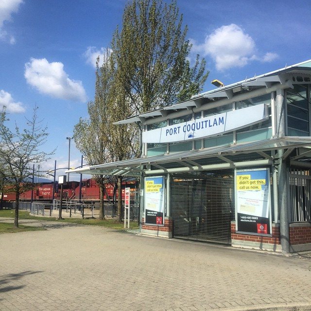 Port Coquitlam West Coast Express station on Kingsway Avenue