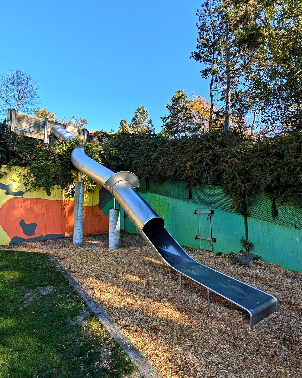 The long slide down the slope at Rochester Adventure Park