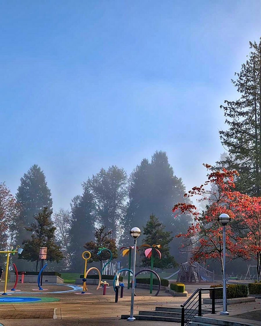 The spray park at Rocky Point Park, Port Moody