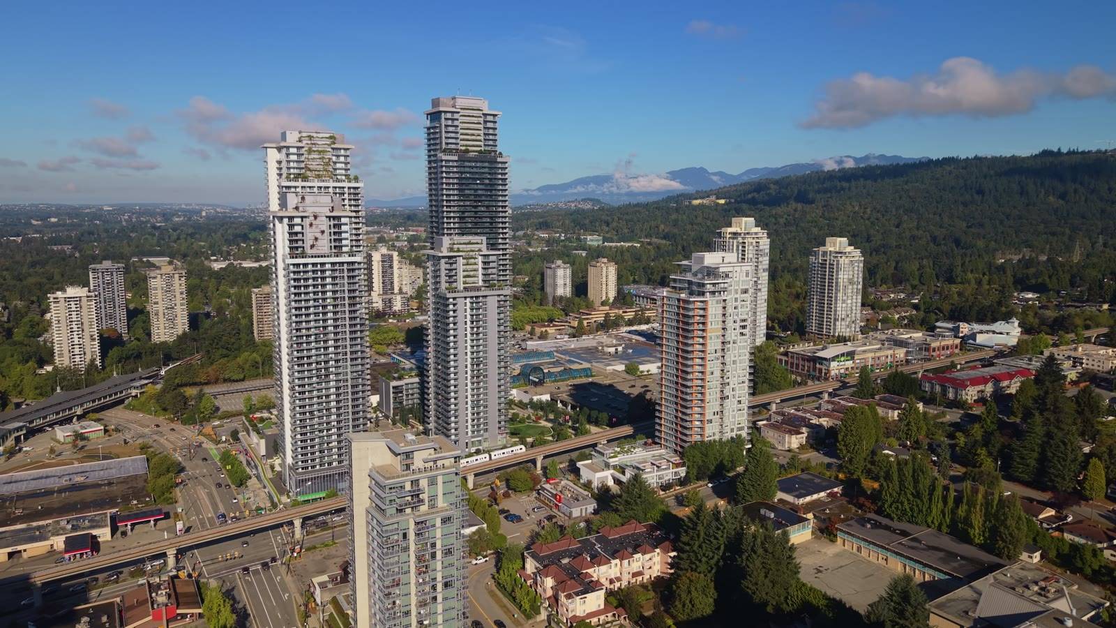 Condo towers at Burquitlam Station in West Coquitlam